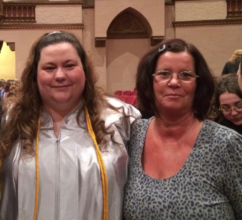 The Hardest Thing Candy and her mother at graduation