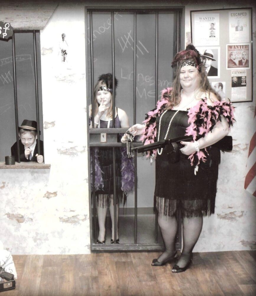 Having fun dressing up at Eureka Springs dressing up