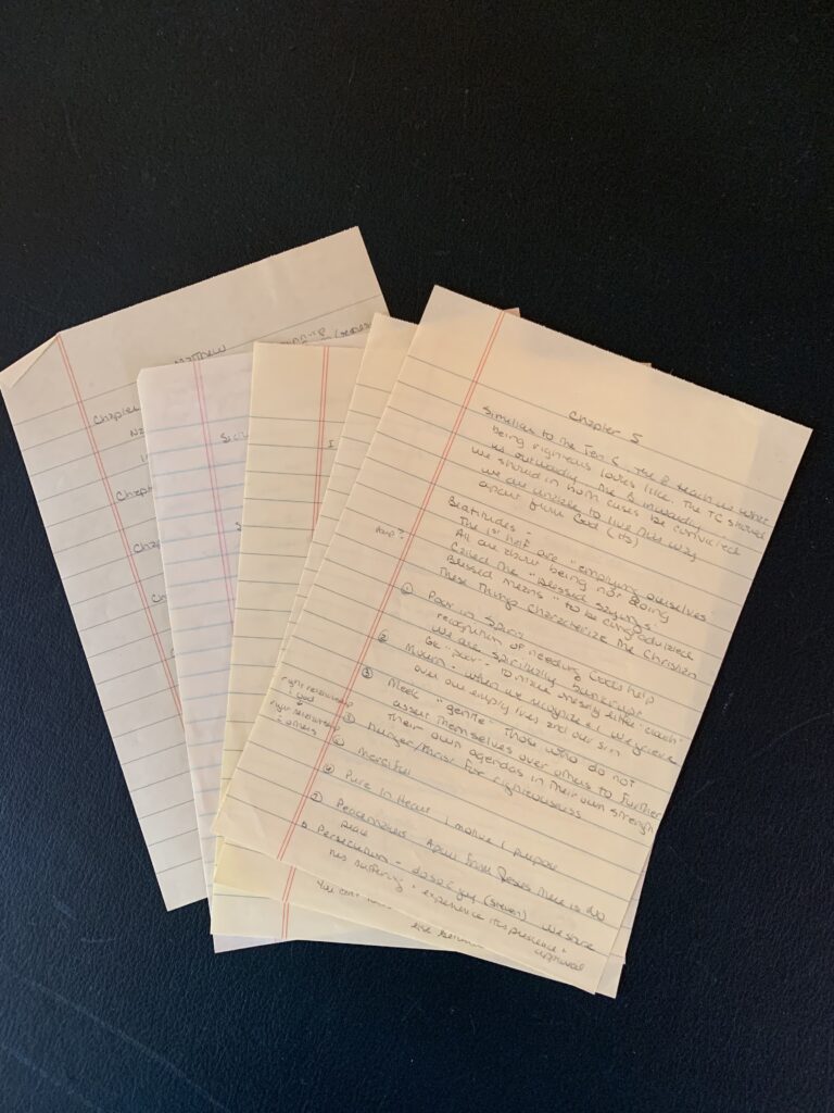 hand written notes