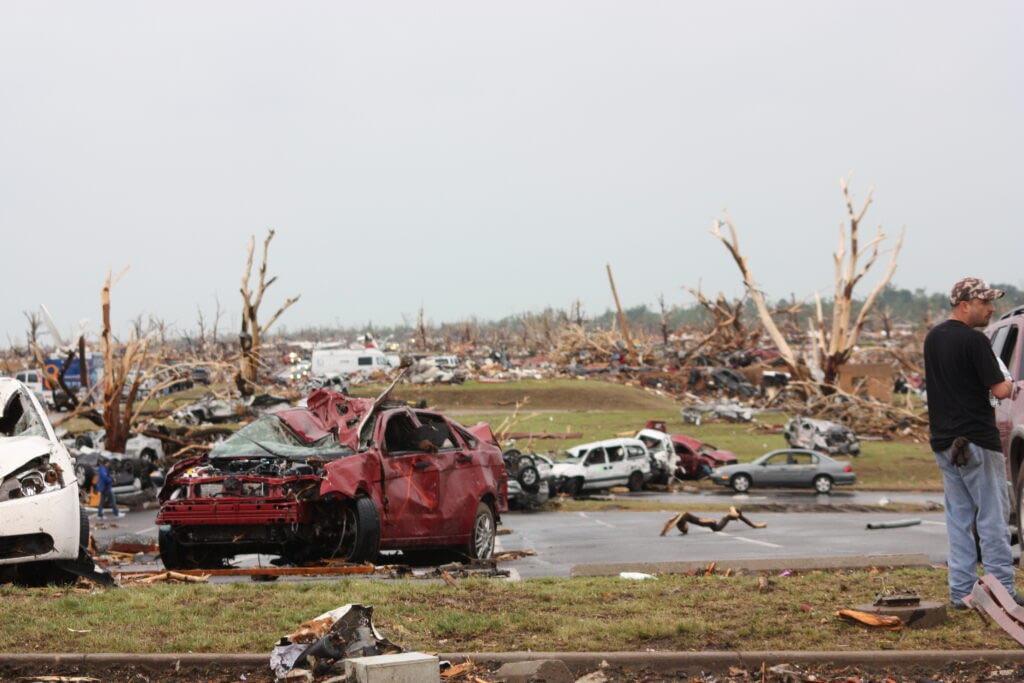 cars destroyed by tornado