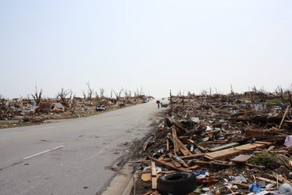 road view of utter destruction