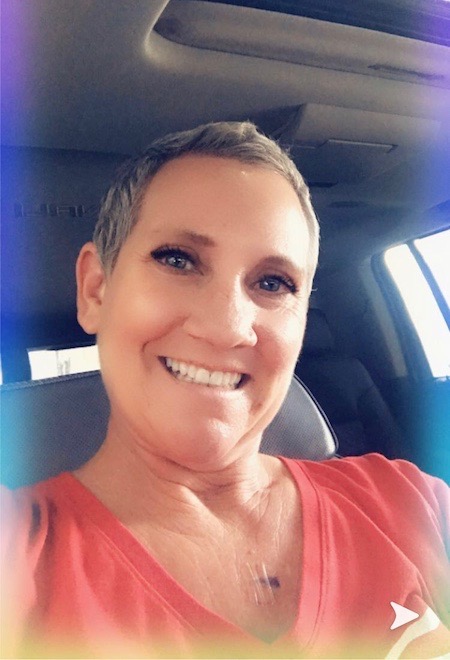 Tracy's own beautiful hair woman with short hair