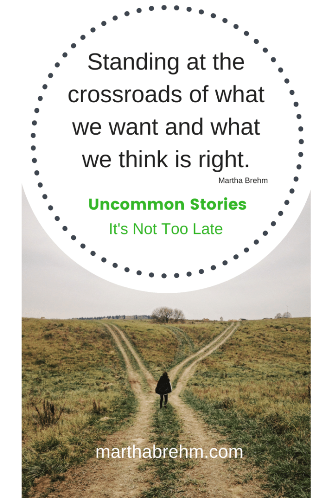 Pinterest Pin Quote- Standing at the Crossroads